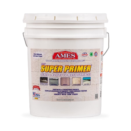 Ames Research Laboratories Ames Super Primer Acrylic Interior/Exterior Adhesive Primer 5 Gallon - Semi-Clear SP5